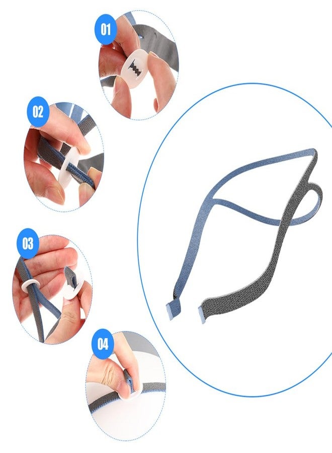 Yeasing Replacement Headgear Compatible with P10 Nasal Pillow Adjustable Replacement Headgear Cpap Headgear Strap Replacements Adjustable Elastic Straps with Clips Pack of 2 - Image 4